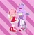 Size: 1267x1280 | Tagged: safe, artist:tgg233, amy rose, blaze the cat, cat, hedgehog, 2018, alternate version, amy x blaze, amy's halterneck dress, bag, blaze's tailcoat, clothes, cute, dress, eyes closed, female, females only, heart, holding hands, lesbian, shipping