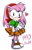 Size: 500x787 | Tagged: safe, artist:garugirosonicshadow, amy rose, hedgehog, 2013, character name, classic amy, female, hands together, heart, looking at viewer, signature, smile, solo, standing