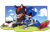 Size: 961x609 | Tagged: safe, artist:sandopoliszone, metal sonic, shadow the hedgehog, hedgehog, 2016, bandana, black sclera, blushing, clouds, duo, embarrassed, gay, genderless, grass, lidded eyes, looking at them, male, metadow, outdoors, robot, semi-transparent background, shipping, sitting