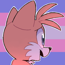 Size: 500x500 | Tagged: safe, artist:icon-oclasts, miles "tails" prower, fox, edit, icon, outline, pride flag background, solo, trans pride, transgender
