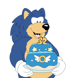 Size: 3204x3358 | Tagged: safe, artist:toonidae, sonic the hedgehog, cake