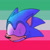 Size: 1280x1280 | Tagged: dead source, safe, artist:sleepypuppet, sonic the hedgehog, hedgehog, abrosexual pride, head only, icon, looking at viewer, male, pride, pride flag, pride flag background, smile, solo