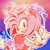 Size: 828x828 | Tagged: safe, artist:hiatus, amy rose, hedgehog, bi amy, bisexual, bisexual pride, edit, female, heart, icon, pride flag background, solo