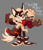 Size: 1951x2266 | Tagged: safe, artist:candyypirate, dr. starline, infinite the jackal, jackal, carrying them, dialogue, duo, english text, frown, gay, grey background, male, males only, mouth open, musical note, platypus, shipping, signature, simple background, smile, standing, starfinite