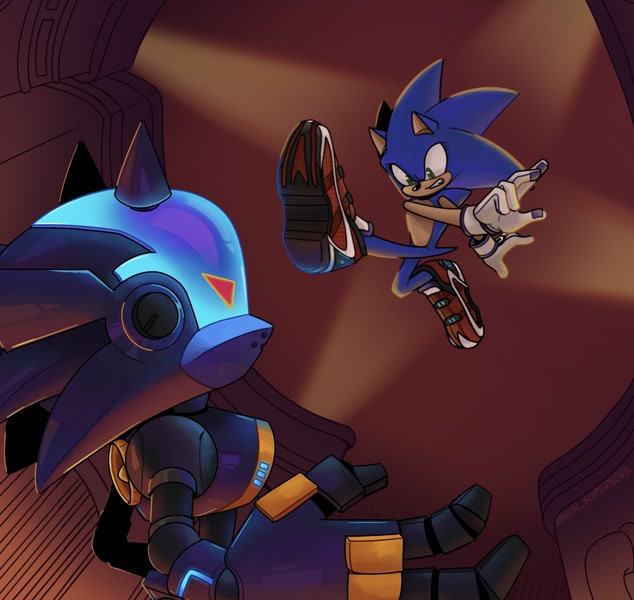 Chaos Sonic vs Metal Sonic. (Sonic Prime spoilers) SPOILERS