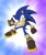 Size: 1709x2048 | Tagged: safe, artist:furdman02, sonic the hedgehog, sonic prime, abstract background, looking at viewer, smiling at viewer, solo
