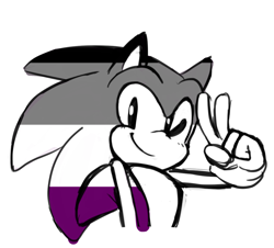 Size: 1280x1159 | Tagged: safe, artist:sp-rings, sonic the hedgehog, hedgehog, ace, asexual pride, male, pride, pride flag, simple background, sketch, solo, white background