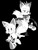 Size: 1536x2048 | Tagged: safe, artist:princess401, miles "tails" prower, nine, fox, sonic prime, sonic prime s2, black background, duo, frown, greyscale, lidded eyes, looking at viewer, male, males only, signature, simple background, smile