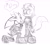 Size: 2016x1800 | Tagged: safe, artist:sonicmiku, elias acorn, silver the hedgehog, hedgehog, squirrel, english text, gay, kiss on hand, secret freedom fighters, shipping, silvias, sketch, speech bubble, white background