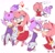 Size: 1868x1810 | Tagged: safe, artist:chetto_with_tt, amy rose, blaze the cat, cat, hedgehog, 2023, amy x blaze, amy's halterneck dress, blaze's tailcoat, blushing, clothes, cute, dress, english text, female, females only, hearts, holding arm, lesbian, nose boop, shipping