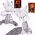 Size: 2035x2048 | Tagged: safe, artist:_ra_fox_, miles "tails" prower, nine, fox, sonic prime, frown, head tilt, lidded eyes, looking offscreen, male, monochrome, reference inset, simple background, solo, standing, white background