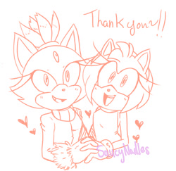 Size: 686x668 | Tagged: safe, artist:saucynadles, amy rose, blaze the cat, cat, hedgehog, 2017, amy x blaze, amy's halterneck dress, blaze's tailcoat, cute, female, females only, hearts, holding hands, lesbian, looking at viewer, mouth open, shipping, sketch