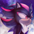 Size: 571x560 | Tagged: safe, artist:ami-dark, shadow the hedgehog, hedgehog, 2016, abstract background, chest fluff, clouds, frown, looking offscreen, male, solo, standing, star (sky)