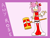 Size: 2556x1952 | Tagged: safe, artist:cloudsthehedgefox99, amy rose, hedgehog, 2020, abstract background, alternate universe, boots, character name, dress, female, fingerless gloves, hammer, holding something, looking offscreen, piko piko hammer, smile, solo, standing, v sign, waving
