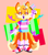Size: 1280x1442 | Tagged: dead source, safe, artist:saturnsoda, miles "tails" prower, fox, abstract background, eyes closed, flag, mouth open, pride, pride flag, shirt, smile, solo, standing, trans pride, transgender