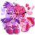 Size: 1000x1000 | Tagged: safe, artist:tailsthefoxs, amy rose, blaze the cat, cat, hedgehog, 2023, amy x blaze, amy's halterneck dress, blaze's tailcoat, blushing, clothes, cute, dress, exclamation mark, eyes closed, female, females only, hearts, hugging, lesbian, shipping