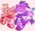 Size: 987x859 | Tagged: safe, artist:tailsthefoxs, amy rose, blaze the cat, cat, hedgehog, 2023, amy x blaze, amy's halterneck dress, blaze's tailcoat, blushing, chibi, clothes, cute, dress, female, females only, hearts, holding hands, lesbian, shipping