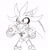 Size: 1476x1504 | Tagged: safe, artist:sspicyramencup, silver the hedgehog, hedgehog, clenched fists, clenched teeth, eye twitch, greyscale, hooters outfit, looking up, male, simple background, solo, standing, white background