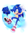 Size: 1800x2192 | Tagged: safe, artist:y-firestar, sonic the hedgehog, chao, hedgehog, sonic adventure 2, 2021, agender, character chao, duo, looking at viewer, male, smile, soap shoes, sonic chao, treads