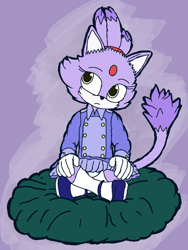 Size: 1500x2000 | Tagged: safe, artist:theowlgoesmoo, blaze the cat, younger