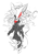 Size: 783x1049 | Tagged: safe, artist:darkcrowl, infinite the jackal, jackal, sonic forces, 2017, female, gender swap, heels, infinite's mask, mid-air, phantom ruby, simple background, solo, white background