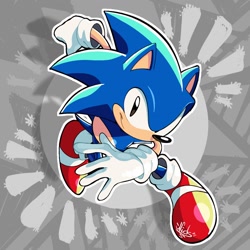 Size: 1280x1280 | Tagged: safe, artist:notnicknot, sonic the hedgehog