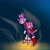 Size: 2048x2048 | Tagged: safe, artist:kobit_meg, amy rose, blaze the cat, cat, hedgehog, 2023, amy x blaze, amy's halterneck dress, blaze's tailcoat, cute, dress, female, females only, fire, flame, holding back, lesbian, looking back, shipping