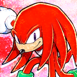 Size: 750x750 | Tagged: safe, artist:sonic-hedgekin, knuckles the echidna, edit, icon, snowflake, solo, winter
