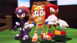 Size: 1920x1080 | Tagged: safe, artist:spikehedgelion8, knuckles the echidna, shade the echidna, tikal