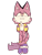 Size: 1058x1410 | Tagged: safe, artist:head---ache, oc, oc:sparks rose, cat, :3, clothes, eyes clipping through hair, fankid, jacket, magical lesbian spawn, nonbinary, parent:amy, parent:blaze, parents:blazamy, simple background, smile, solo, standing, transparent background