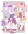 Size: 570x700 | Tagged: safe, artist:uniplantiso, amy rose, blaze the cat, cat, hedgehog, 2020, amy x blaze, amy's halterneck dress, blaze's tailcoat, blushing, clothes, cute, dress, female, females only, hand on arm, lesbian, looking back, shipping