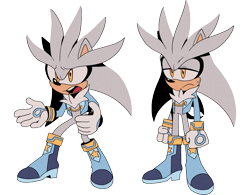 Size: 1311x1023 | Tagged: safe, artist:olivashko, silver the hedgehog, hedgehog, the murder of sonic the hedgehog, duality, frown, looking ahead, male, mouth open, simple background, solo, sprite, style emulation, sweatdrop, tmosth style, transparent background