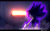 Size: 1280x792 | Tagged: safe, artist:speendlexmk2, sonic the hedgehog, hedgehog, 2022, abstract background, dark form, dark sonic, electricity, glowing eyes, looking back at viewer, male, smile, solo, standing