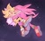 Size: 962x878 | Tagged: safe, artist:sk_rokuro, knuckles the echidna, sonic the hedgehog, super knuckles, super sonic, 2023, abstract background, blushing, cute, duo, eyes closed, flying, gay, holding each other, hugging, kiss on cheek, knucklebetes, knuxonic, nighttime, outdoors, shipping, shooting star, smile, sonabetes, star (sky), super form, treads