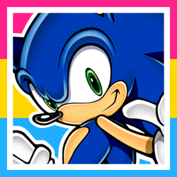 Size: 300x300 | Tagged: safe, artist:dogboy-pride-time, sonic the hedgehog, icon, pansexual, pansexual pride, solo