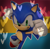 Size: 1356x1334 | Tagged: dead source, safe, artist:nonbinarytails, sonic the hedgehog, hearts, icon, outline, pansexual, pansexual pride, pansexual sonic, pride flag background, solo