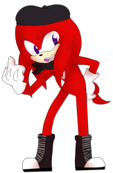 Size: 721x1108 | Tagged: artist needed, safe, echidna, boots, gloves, hat, male, o'nux (anti-mobius), purple eyes, red fur