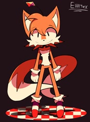 Size: 1486x2000 | Tagged: safe, artist:ev0ltexq1998, tails doll, looking at viewer, shrunken pupils, smile, solo, wide smile