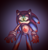 Size: 1506x1571 | Tagged: semi-grimdark, artist:peannutbun, sonic the hedgehog, 2023, blood, blood stain, from below, glowing eyes, gradient background, looking at viewer, looking down, looking down at viewer, male, no mouth, solo, standing, watermark, yandere