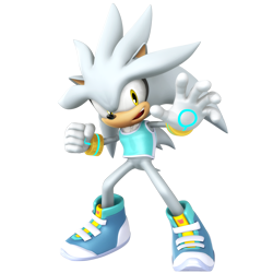Size: 2500x2500 | Tagged: safe, artist:nibroc-rock, silver the hedgehog, 3d, male, mario and sonic at the 2020 olympic games