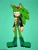 Size: 774x1032 | Tagged: safe, artist:anti-mistajules, scourge the hedgehog, hedgehog, blue eyes, boots, glasses, glasses on head, gradient background, green background, green fur, jacket, male, outline, redesign, scars, solo, sunglasses, white outline