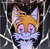 Size: 2048x2026 | Tagged: semi-grimdark, ai art, artist:mobians.ai, miles "tails" prower, fox, broken glass, creepy, dead stare, glowing eyes, male, pink eyes, prompter:taeko, smile, standing, wide smile, yandere