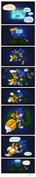 Size: 900x4287 | Tagged: safe, artist:zoomswish, miles "tails" prower, sonic the hedgehog, 2017, abstract background, comic, couch, couple, dialogue, duo, english text, first kiss, gay, holding each other, indoors, kiss, laughing, panels, shipping, sitting, snuggling, sofa, sonic boom (tv), sonic x tails, speech bubble, tv