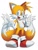 Size: 609x800 | Tagged: safe, artist:drawloverlala, miles "tails" prower, fox, archie sonic online, blue eyes, gloves, male, orange fur, shoes, socks