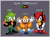 Size: 1073x800 | Tagged: safe, artist:sonicwiki, mighty the armadillo, ray the flying squirrel, scourge the hedgehog, armadillo, hedgehog, squirrel, black fur, english text, fingerless gloves, gloves, green fur, jacket, male, red fur, shoes, socks, trio, yellow fur
