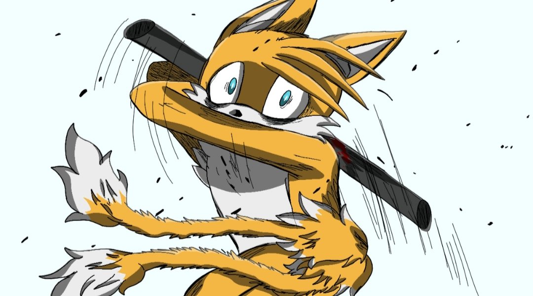 8212 - semi-grimdark, artist:foliead3ux, miles tails prower, au:starved  eggman, dialogue, english text, frown, greyscale, holding something,  inktober, knife, lidded eyes, looking at viewer, simple background, solo,  sonic boom (tv), walking, white