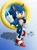 Size: 1280x1707 | Tagged: safe, artist:star-shiner, sonic the hedgehog, hedgehog, blue fur, gloves, green eyes, male, shoes, socks, solo