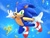 Size: 1080x810 | Tagged: safe, artist:solar socks, sonic the hedgehog, hedgehog, blue fur, gloves, green eyes, male, ring, shoes, socks