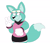 Size: 4184x3640 | Tagged: safe, artist:toonidae, sonar the fennec, looking offscreen, smile, v sign