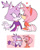 Size: 540x678 | Tagged: safe, artist:cherucat, artist:gaysilver, amy rose, blaze the cat, cat, hedgehog, 2020, amy x blaze, amy's halterneck dress, blaze's tailcoat, blushing, cute, eyes closed, female, females only, heart, kiss on cheek, lesbian, mouth open, shipping